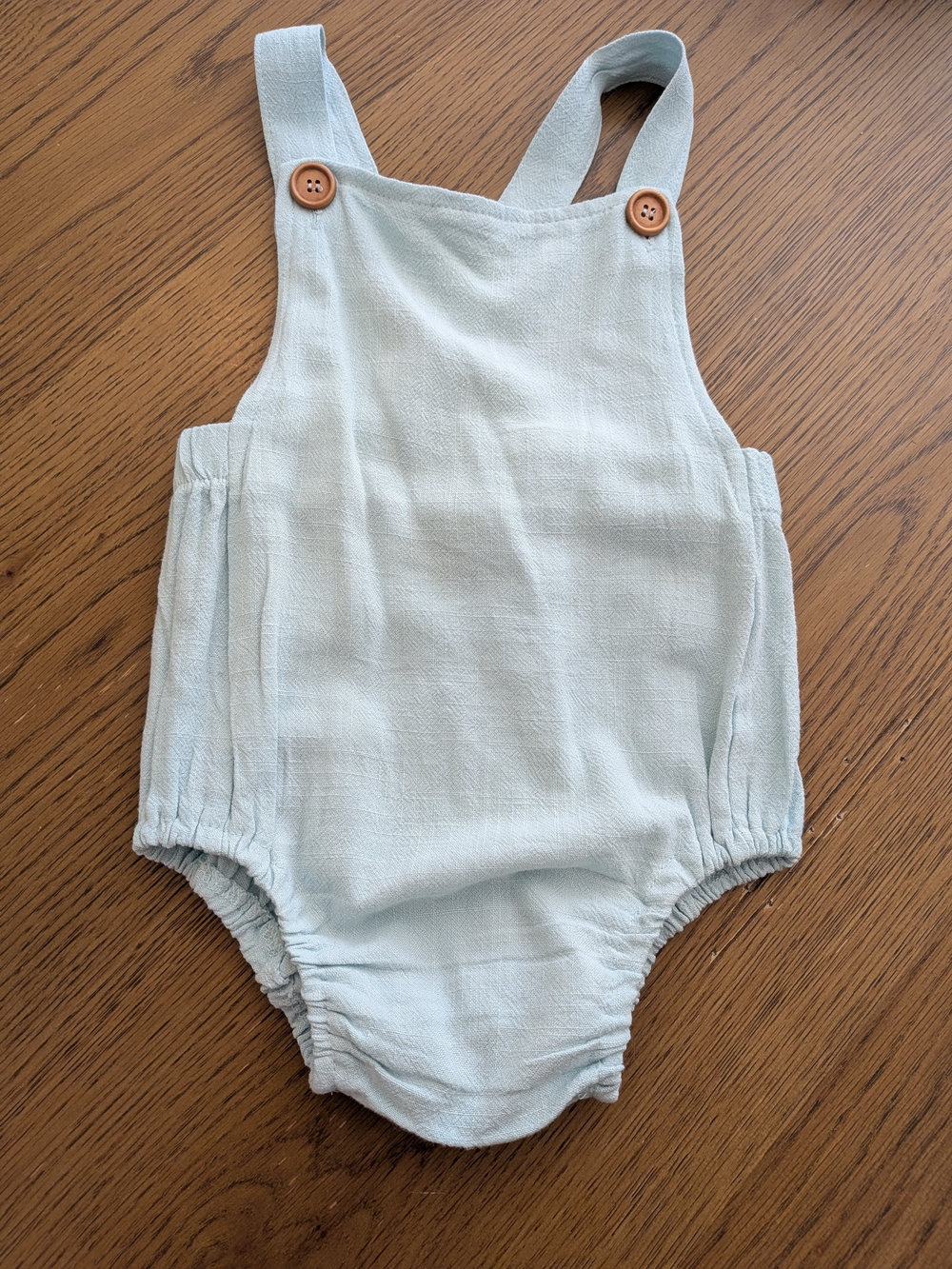 PatPat Mint Green Baby Romper with Button Detail